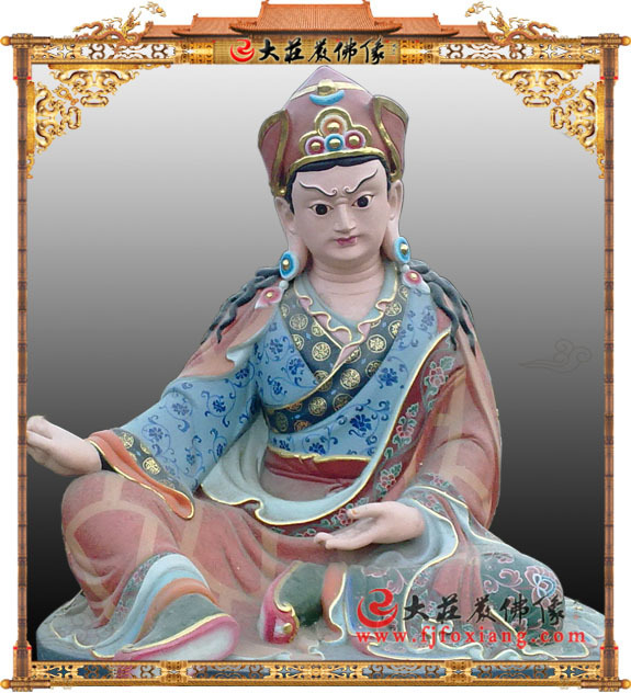 蓮花生大師脫胎彩繪密宗佛像