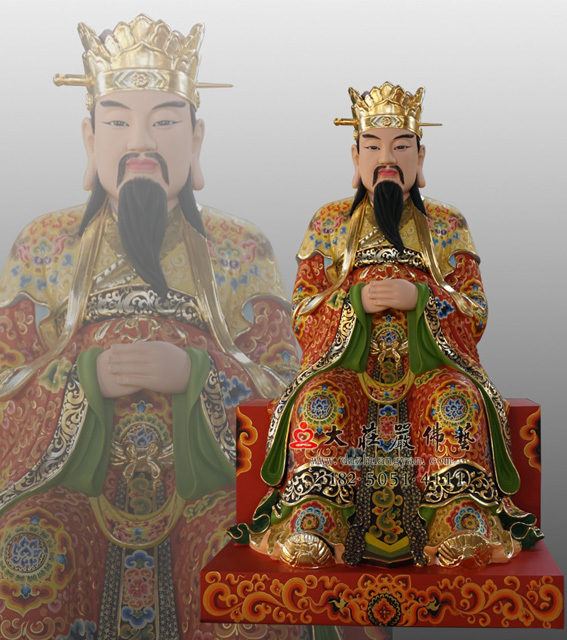 三一教主彩繪塑像