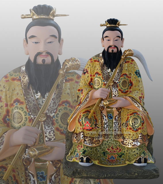 彩繪描金許真君